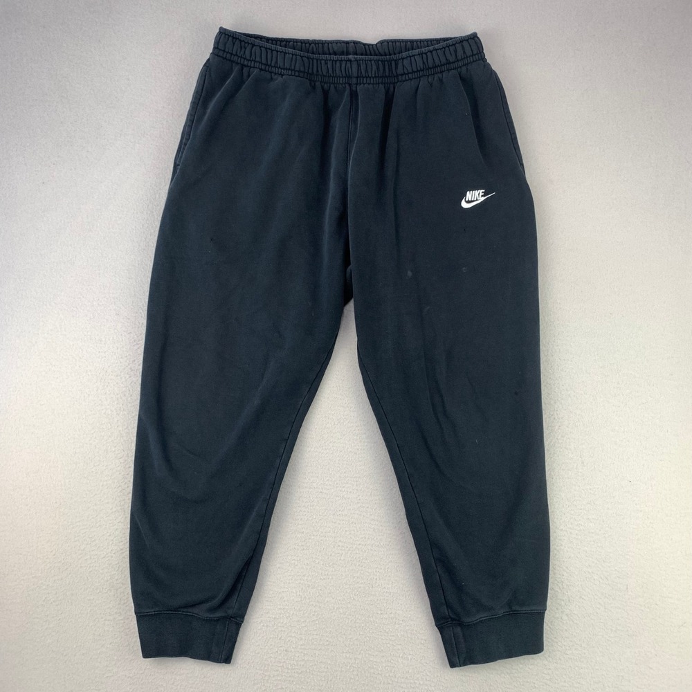 Nike Sportswear Club Fleece Jogger Pants Mens XL Black Athletic Sweatpants Logo